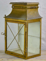 19th Century French wall lantern with gold patina 18½"