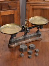 Antique French épicerie scales with weights
