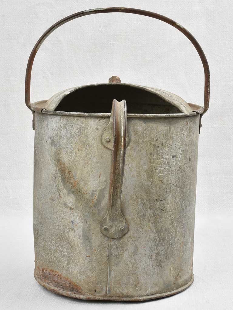 Antique zinc watering can - 2 handles