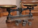 Antique French épicerie scales with weights