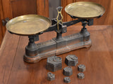 Antique French épicerie scales with weights