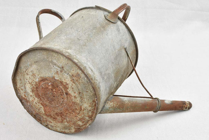 Antique zinc watering can - 2 handles