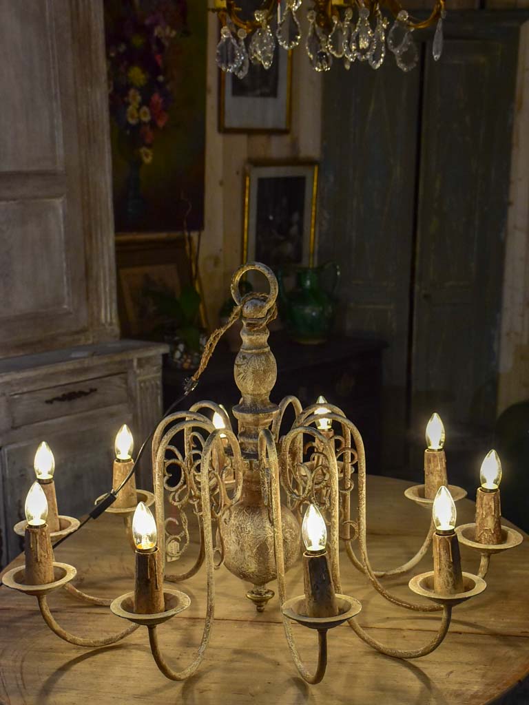 Mid Century Dutch chandelier with 10 lights