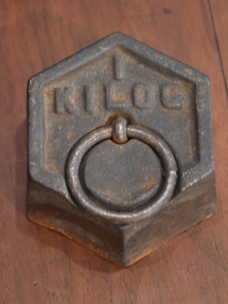Antique French épicerie scales with weights