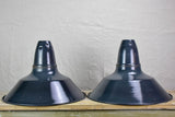 Pair of 1940's industrial lights - graphite (8 available) 17¾"