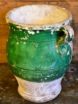 Antique Italian green glazed pot