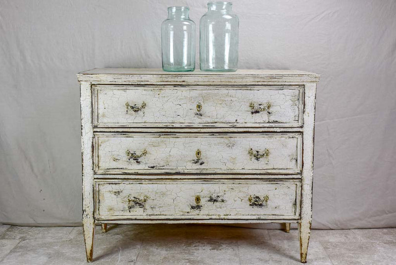 19th Century three door commode with crackled paint finish 43¾"
