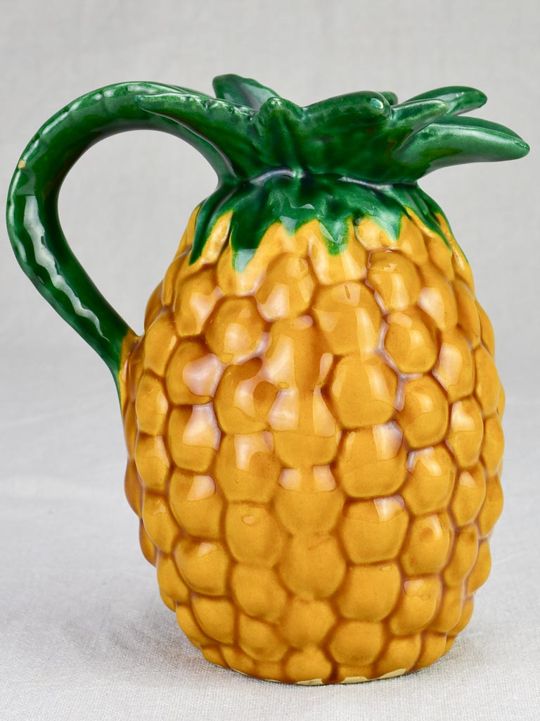Mid century Pineapple pitcher signed Vallauris 8¼"