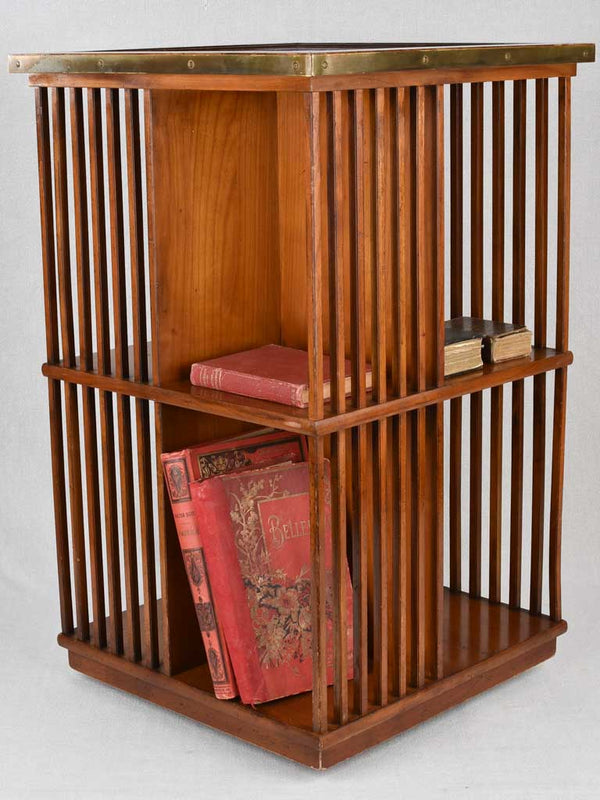 Vintage wooden revolving bookcase 19" x 30¼"