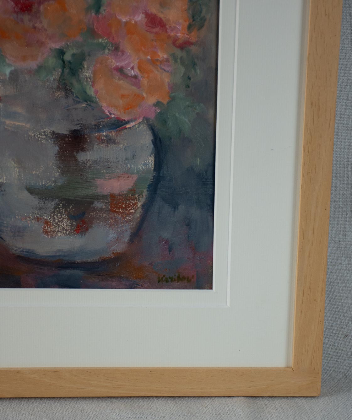 Classic Framed Artwork with Floral Elements