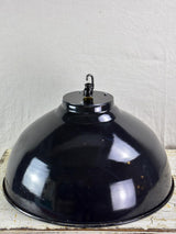Pair of very large industrial enamel lights - black and white (2 pairs available)