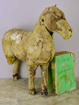 Rustic antique French papier mâché horse