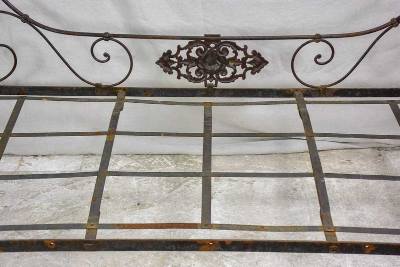 Antique French wrought iron folding bed 75½" x  33½"