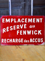 Vintage French metal sign