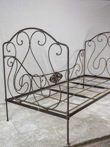 Antique French wrought iron folding bed 75½" x  33½"