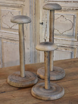 Collection of three antique French hat stands