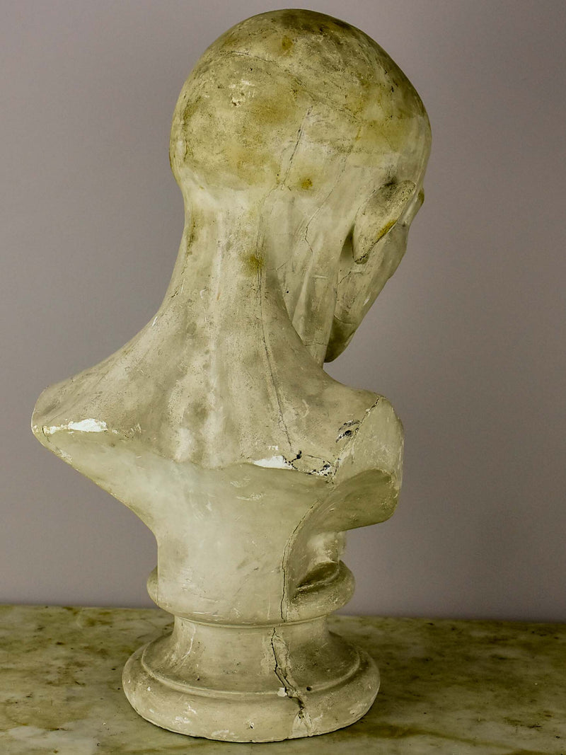 19th Century French plaster male anatomical bust