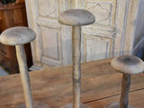 Collection of three antique French hat stands