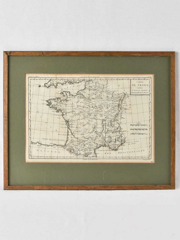19th century map of France - engraving 14¼" x 17¾"