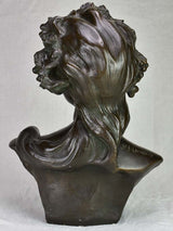 Late 19th Century plaster bust of a woman signed Joseph Marie Thomas Lambeaux (Jef Lambeaux) 22½"