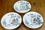 19th century banquet service Creil-Montereau faïence - 7 pieces
