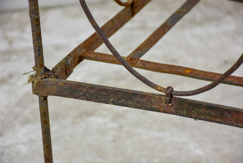Antique French children's wrought iron bed