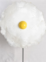 Artisan-made resin fried egg floor light 51¼"