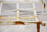 Antique French wrought iron folding armchair bed
