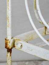 Antique French wrought iron folding armchair bed