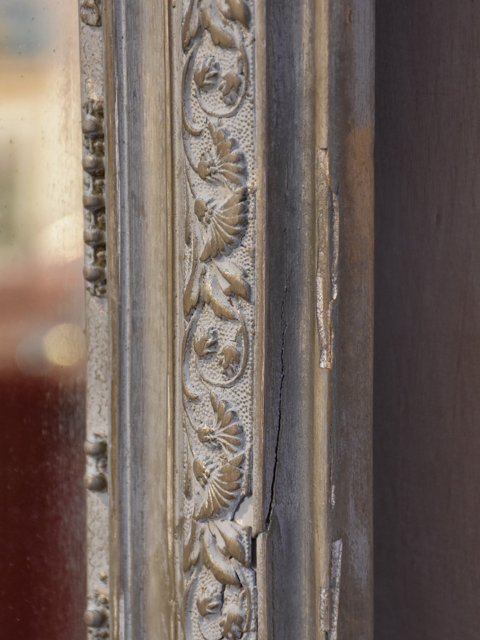Mirror, Louis Philippe, grey patina, 19th-century