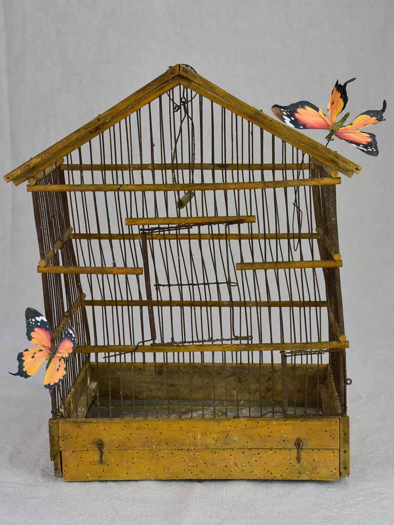 Rustic French birdcage from the early 20th century