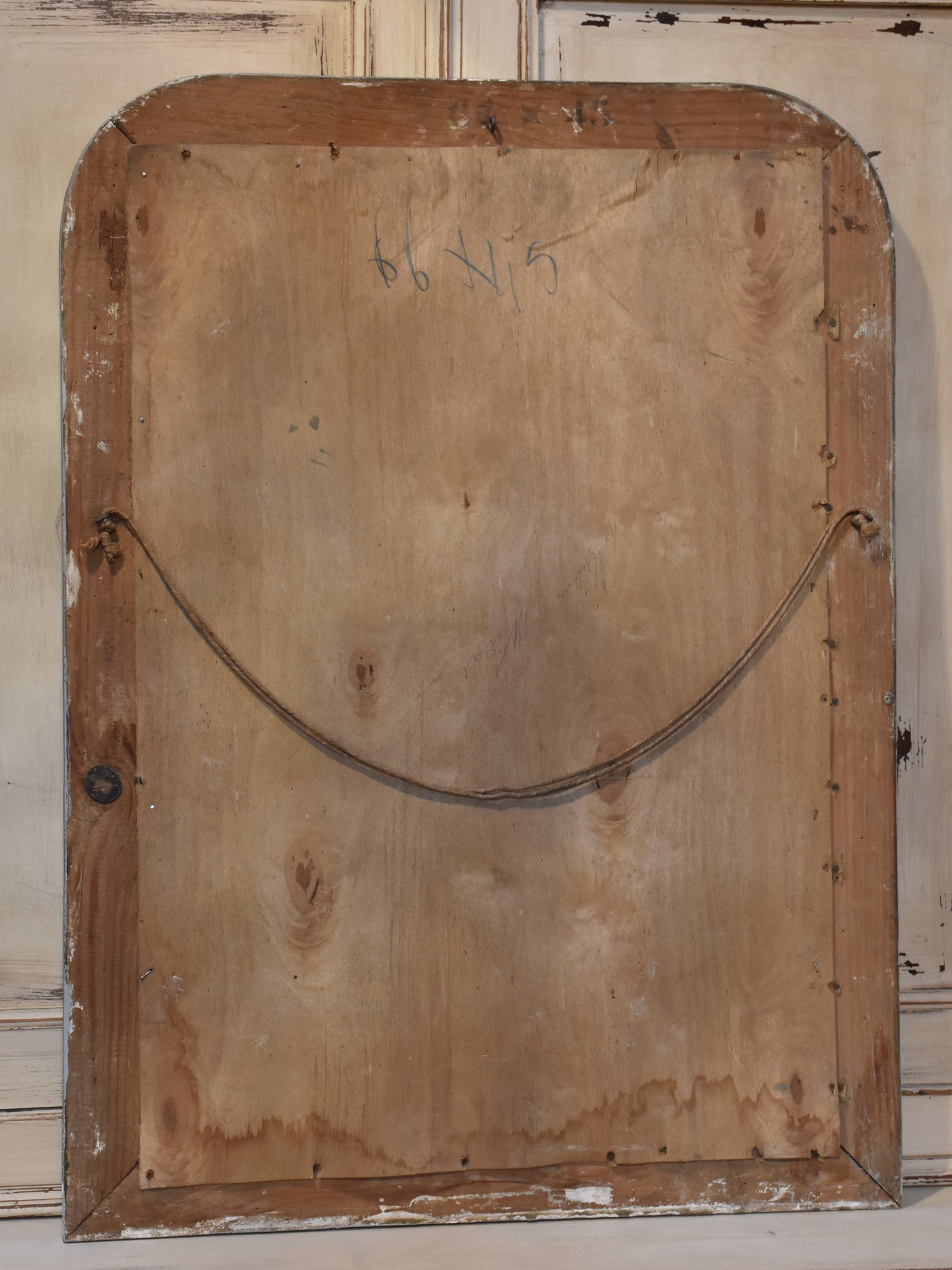 Mirror, Louis Philippe, grey patina, 19th-century