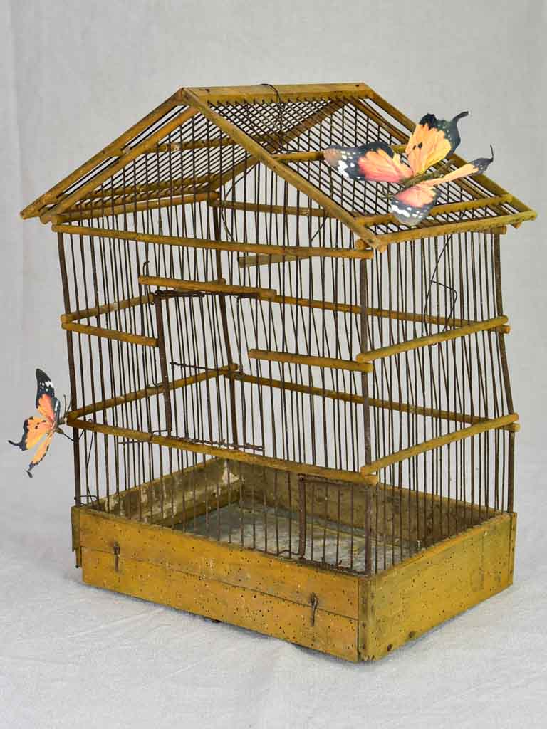 Rustic French birdcage from the early 20th century