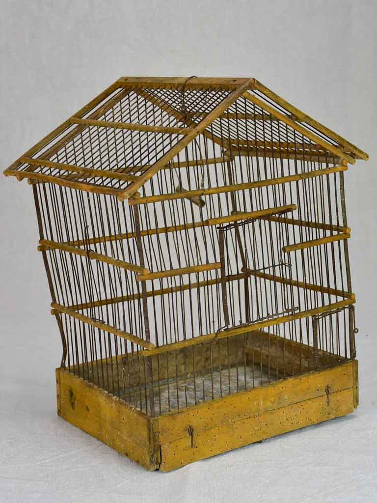 Rustic French birdcage from the early 20th century