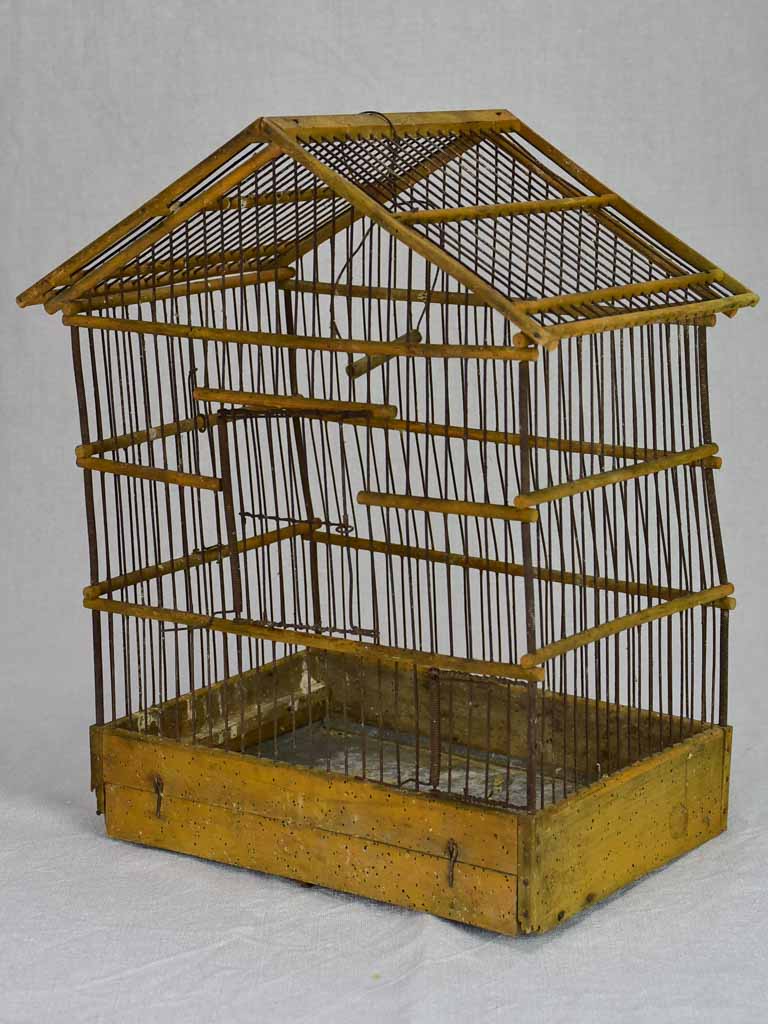 Rustic French birdcage from the early 20th century