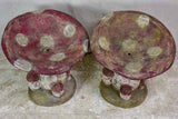 Pair of vintage French garden mushroom stools