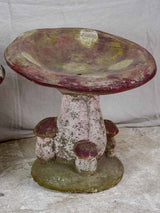 Pair of vintage French garden mushroom stools