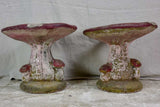 Pair of vintage French garden mushroom stools