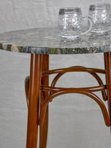 Thonet style bistro table with granite top