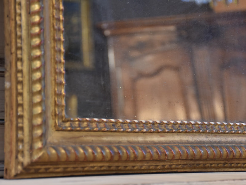 Pretty petite antique French mirror - rectangular