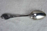 Set of 12 19th century French silver spoons with monogram 646 grams