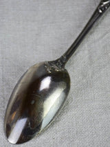 Set of 12 19th century French silver spoons with monogram 646 grams