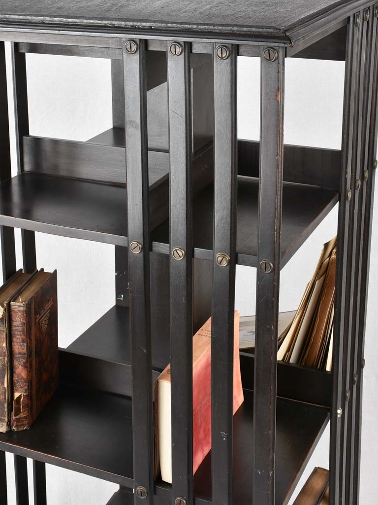 Rotating bookcase, Napoleon III, 17¼" x 42¼"