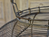 Escargot basket, very large, antique, wire