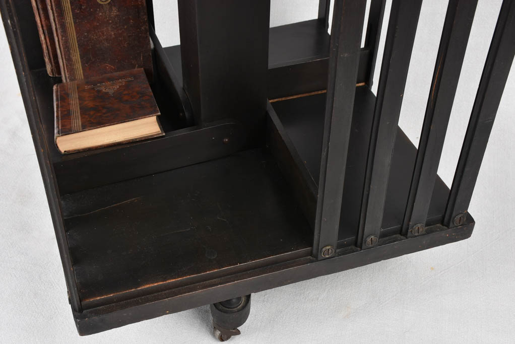Rotating bookcase, Napoleon III, 17¼" x 42¼"