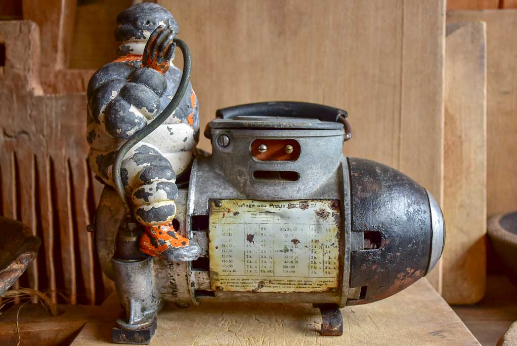 Antique French Michelin air compressor, 1920's 110v