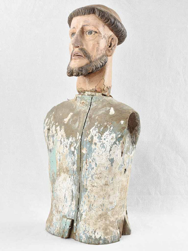 18th century French wooden sculpture of a Monk 27¼"