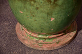 Elegant 19th century olive jar with green glaze