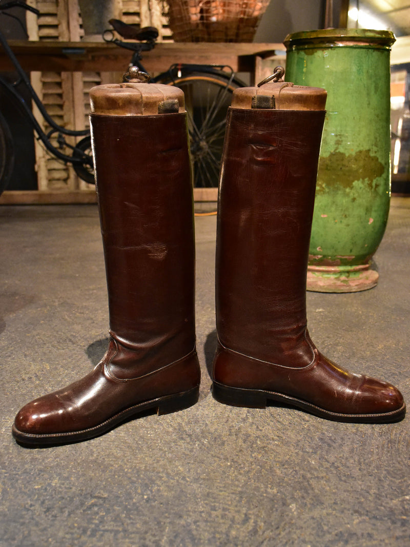 Pair of Antique French riding boots - men's