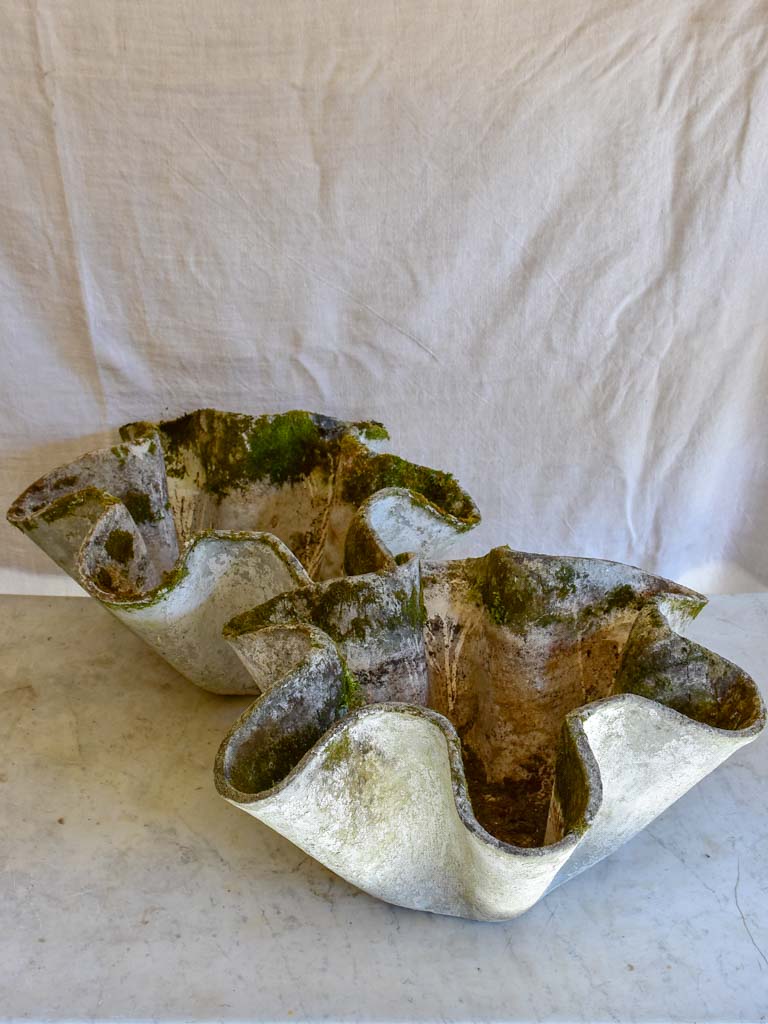 Pair of small mid-century handkerchief planters - 1950's